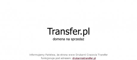 Cracovia Transfer. Drukarnia