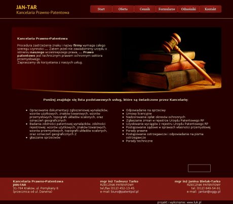 Jantar. Kancelaria prawno-patentowa. Tarko T., Bielak-Tarko J.